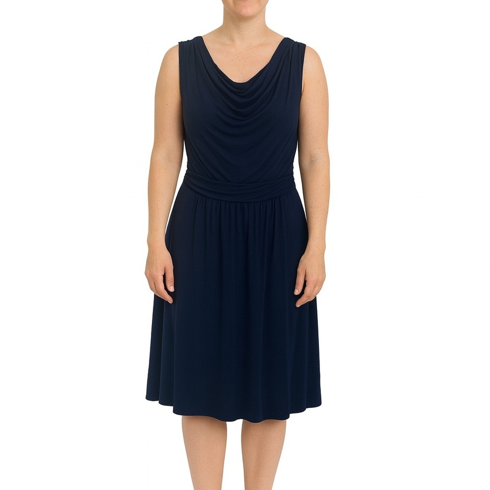 ModCloth Gilli Sailor's Dream Size Large Navy Blue Dress.